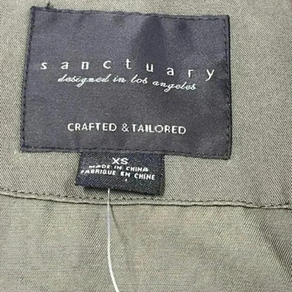 Sanctuary Jacket Women's Size XS Army Green Snap Front Field Utility Military - Picture 4 of 9